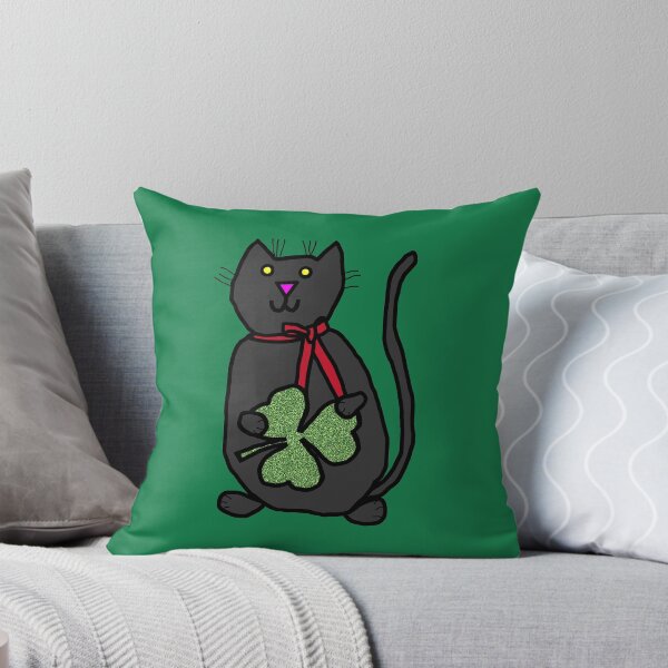 Item preview, Cat Holding Shamrock designed and sold by ellenhenry.