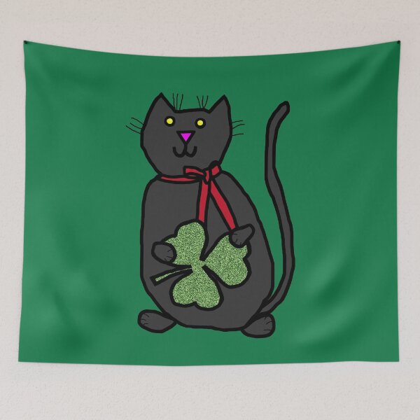 Item preview, Cat Holding Shamrock designed and sold by ellenhenry.