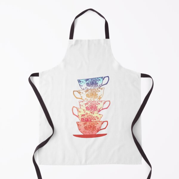 Item preview, Stack of cute vintage retro teacups designed and sold by creationwitch.