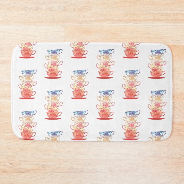 Item preview, Stack of cute vintage retro teacups designed and sold by creationwitch.
