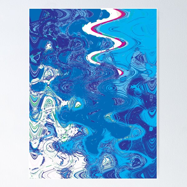 Item preview, abstract in blues designed and sold by rclsivcreative.