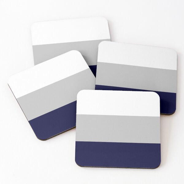 Item preview, Three Color Stripes Navy Blue Silver Gray And White designed and sold by rewstudio.