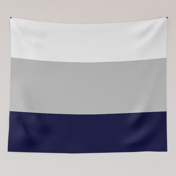 Item preview, Three Color Stripes Navy Blue Silver Gray And White designed and sold by rewstudio.