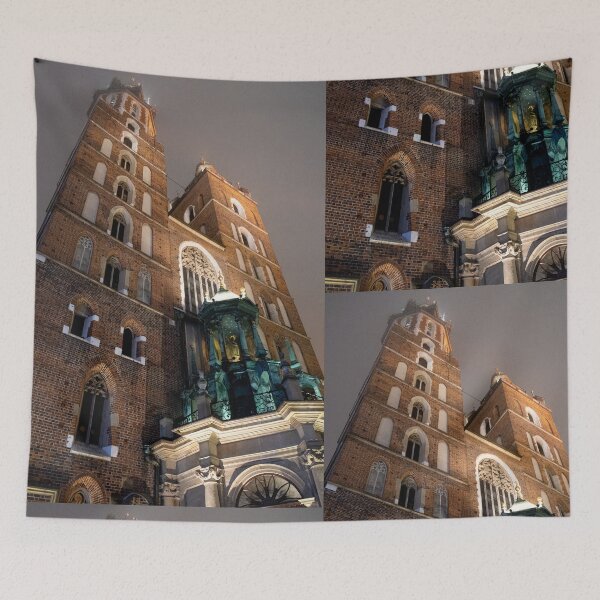 Item preview, Towers of St Mary's Basilica, Kraków, Poland designed and sold by OnceUponKrakow.