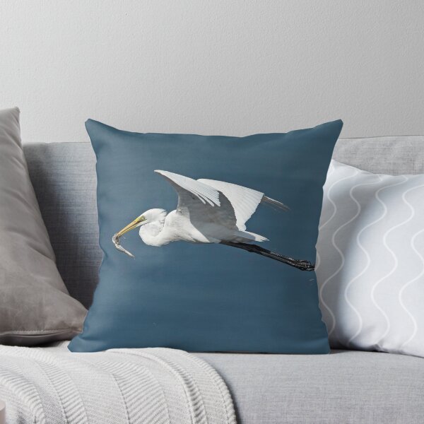 Item preview, Great Egret in Flight with Catch designed and sold by DonMc.