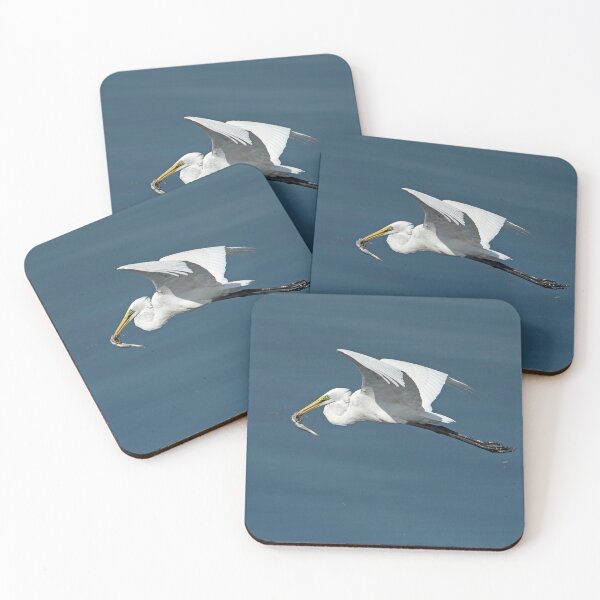 Item preview, Great Egret in Flight with Catch designed and sold by DonMc.