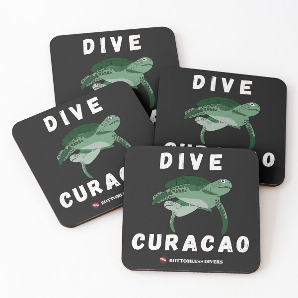 Item preview, Dive Curacao Turtles with White Font designed and sold by BottomlessDiver.