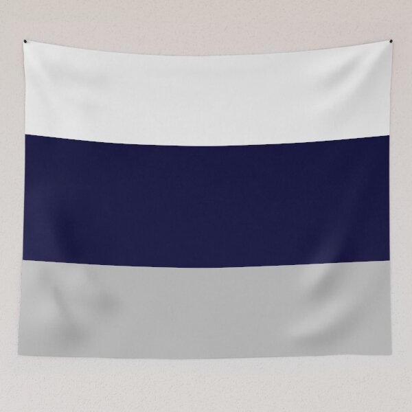 Item preview, Three Color Stripes Silver Gray Navy Blue And White designed and sold by rewstudio.