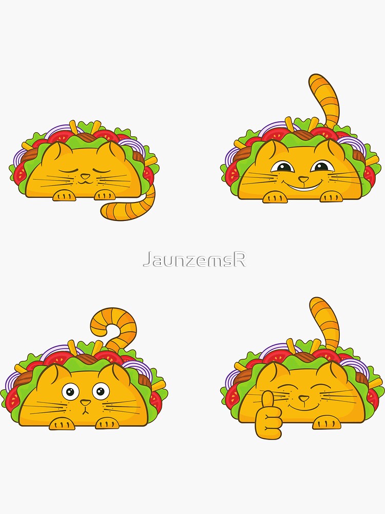 Thumbnail 3 of 3, Sticker, Tacocat designed and sold by JaunzemsR.