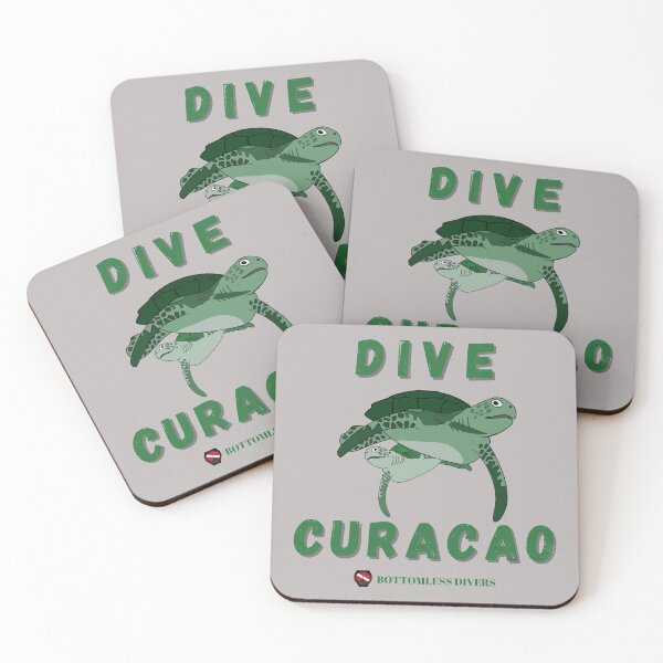 Item preview, Dive Curacao Turtles with Green Font designed and sold by BottomlessDiver.