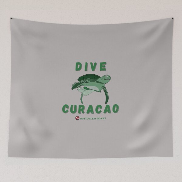 Item preview, Dive Curacao Turtles with Green Font designed and sold by BottomlessDiver.