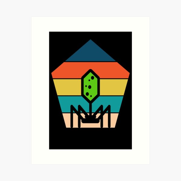 Item preview, 80s ROCK RETRO POLYGON SUNSET PHAGE BACTERIOPHAGE designed and sold by Hippiesole.