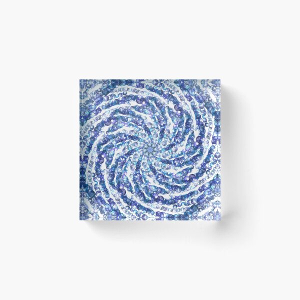 Item preview, Blue spiral bubbles abstract pattern designed and sold by Diane Hunter Art.