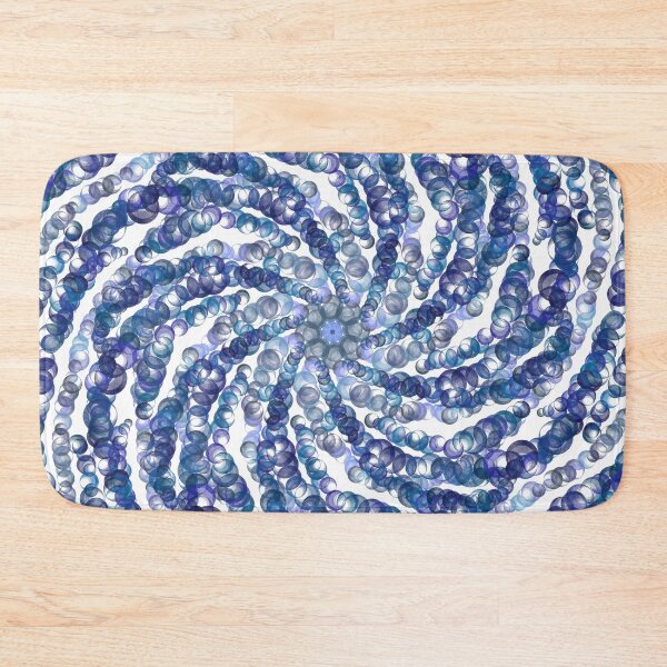 Item preview, Blue spiral bubbles abstract pattern designed and sold by Diane Hunter Art.