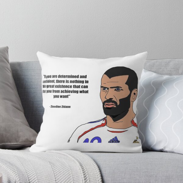 Item preview, Zinedine Zidane inspirational quote designed and sold by TheSportsDraw.