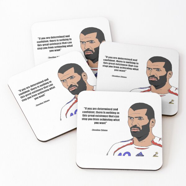 Item preview, Zinedine Zidane inspirational quote designed and sold by TheSportsDraw.