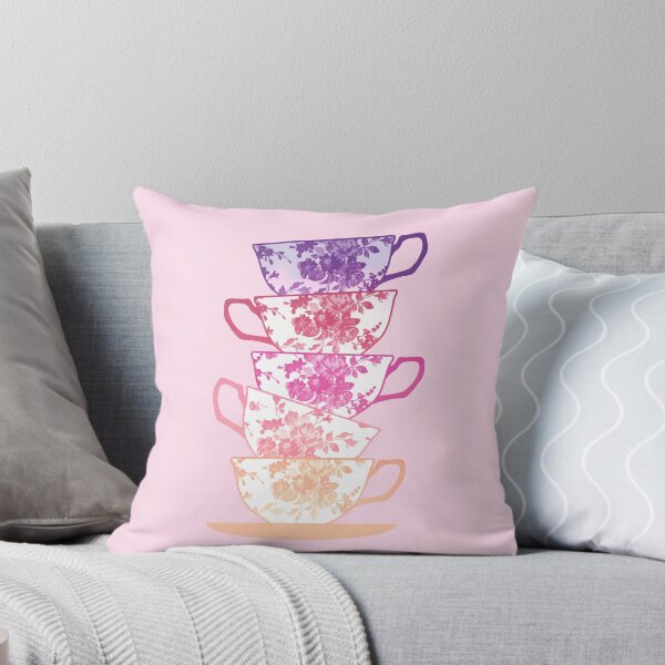 Item preview, Pink cute vintage retro teacups designed and sold by creationwitch.