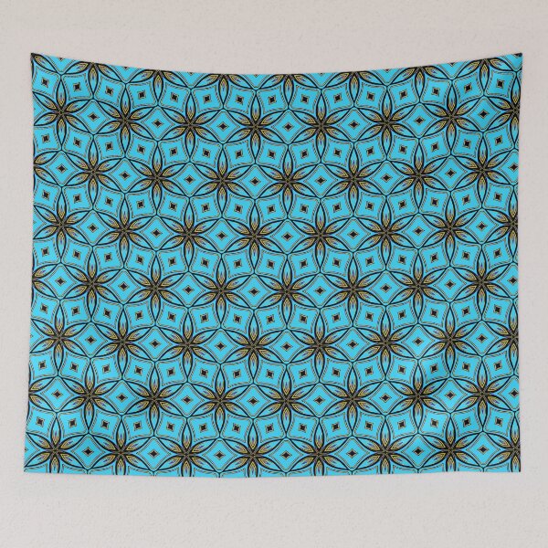 Item preview, Teal floral vector pattern  designed and sold by Jude.myart4u.