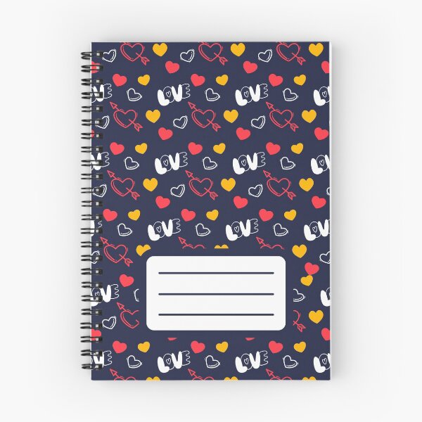 Item preview, Love Hearts Pattern Spiral Book with Name Slip (Love Hearts Pattern Spiral Notebook with Name Slip) designed and sold by Mushrankhan.