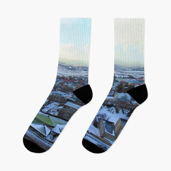 Item preview, View of Reykjavik Iceland designed and sold by flyingracoon.