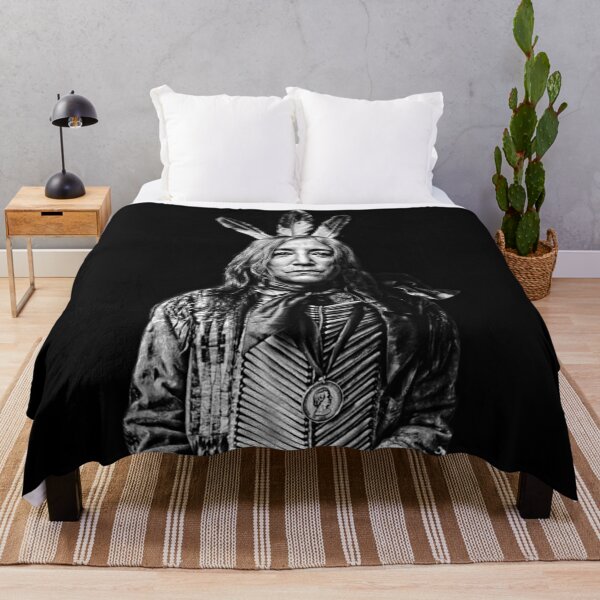 Item preview, Patti Smith as Native Red American Indian with Feather Headdress Black & White designed and sold by KALEIDOSCOPE UK.