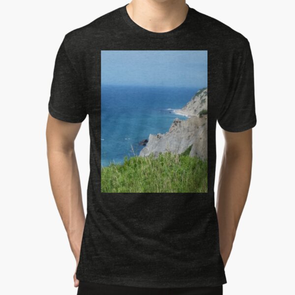 Block Island Bluffs - Block Island, Rhode Island USA Tri-blend T-Shirt