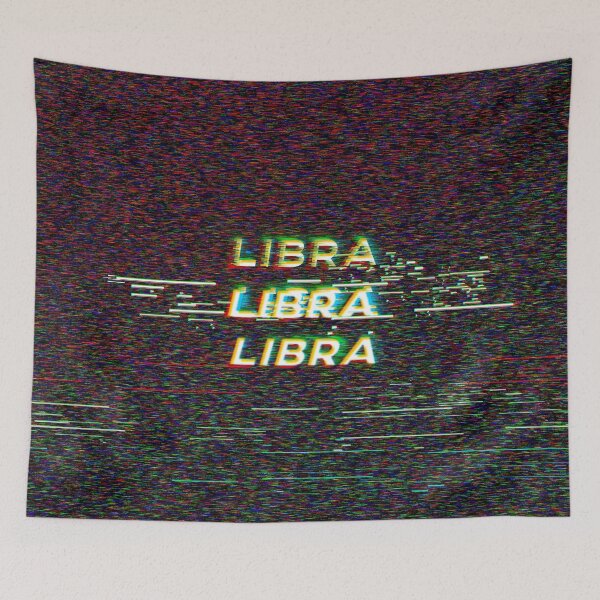 Item preview, Futuristic Libra Zodiac Sign Text with a Glitch & Noise designed and sold by Cefani Musk.