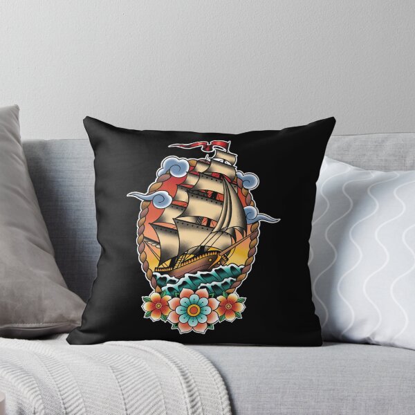 Item preview, Traditional Tattoo Sailing Ship, Clipper Ship Illustration designed and sold by SevenRelics.