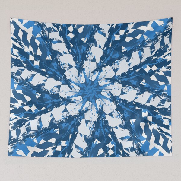 Item preview, Blue spiral abstract pattern designed and sold by Diane Hunter Art.