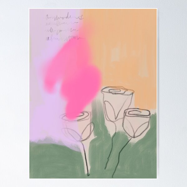 Item preview, Pastel Floral Abstract Painting designed and sold by Taryn Stener.
