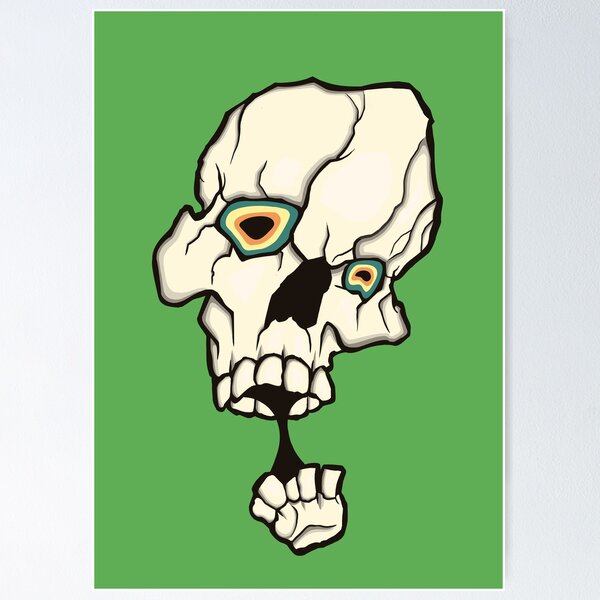 Item preview, calavera psicodélica de arte callejero designed and sold by Disbalance.