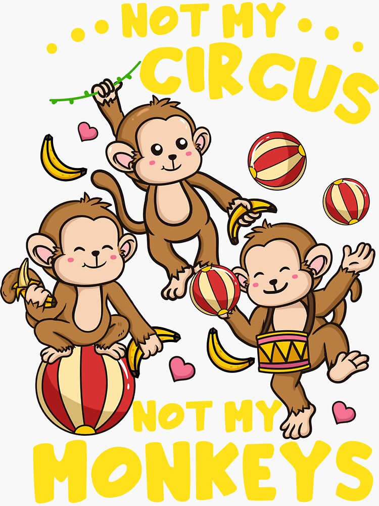 Circus Monkeys Sticker for Sale by CreativeGiftShp