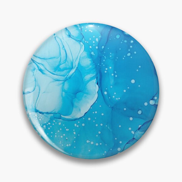 Item preview, Iceberg Dreams Blue Abstract 521 Alcohol Ink Painting by Herzart similar to watercolor designed and sold by herzart.