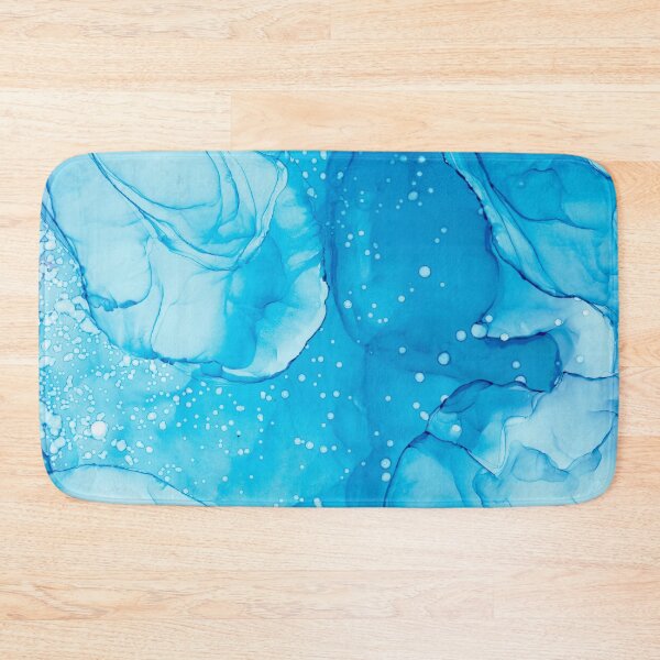Item preview, Iceberg Dreams Blue Abstract 521 Alcohol Ink Painting by Herzart similar to watercolor designed and sold by herzart.