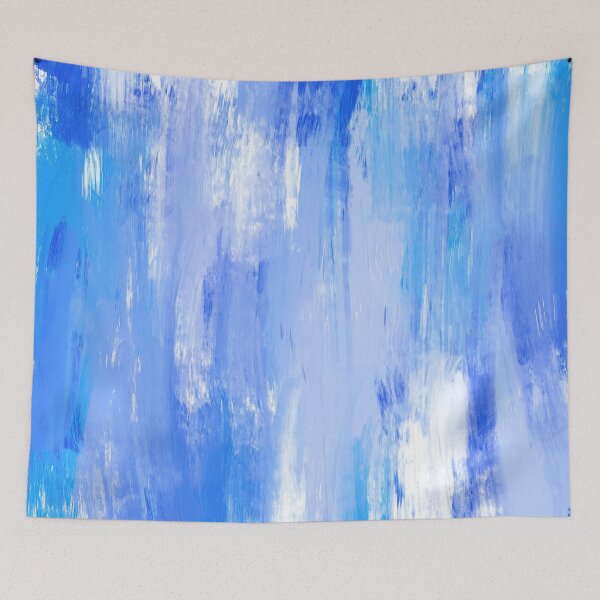Item preview, Abstract Blue and White Paint Strokes designed and sold by Cato99.