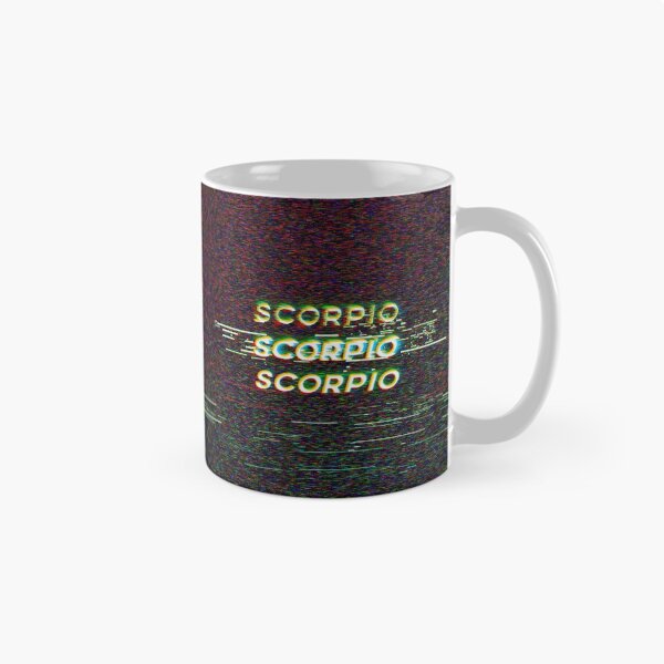 Item preview, Futuristic Scorpio Zodiac Sign Text with a Glitch & Noise designed and sold by Cefani Musk.