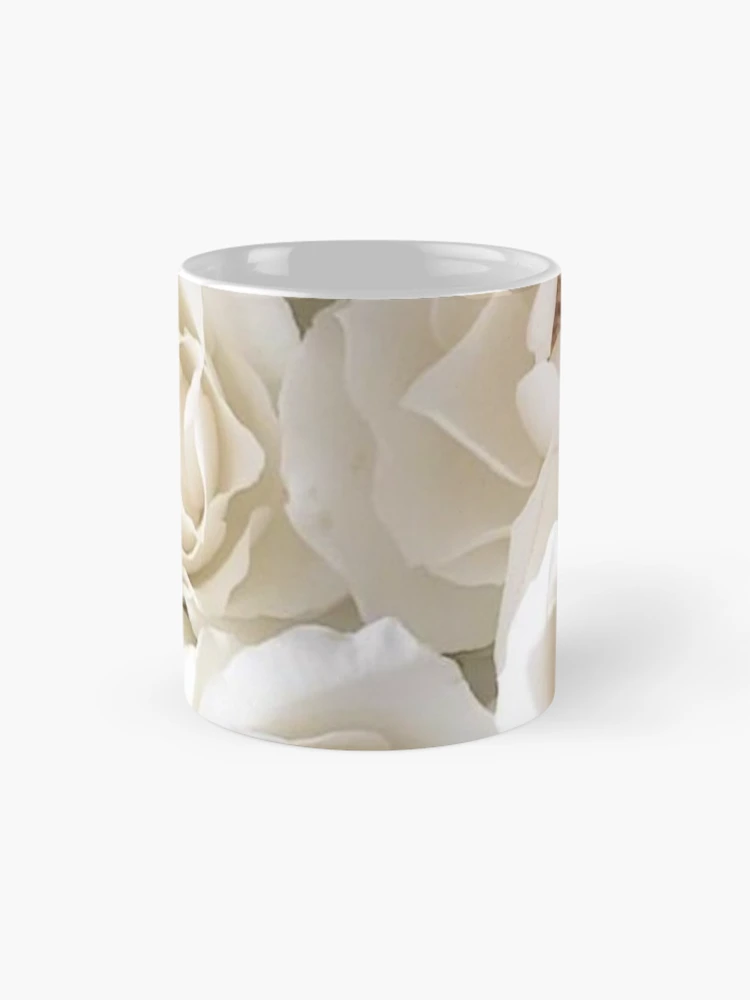 Thumbnail 4 of 6, Coffee Mug, White Roses designed and sold by KookDesignZ.