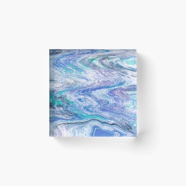 Item preview, Lilac, aqua and blue ocean waves abstract pattern  designed and sold by Diane Hunter Art.