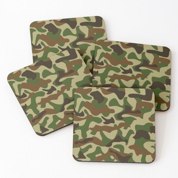 Item preview, Camouflage Pattern Military Background Camo design Green Brown Black Camo designed and sold by VintagePathway.