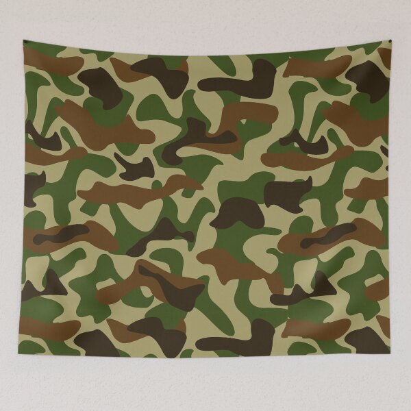 Item preview, Camouflage Pattern Military Background Camo design Green Brown Black Camo designed and sold by VintagePathway.