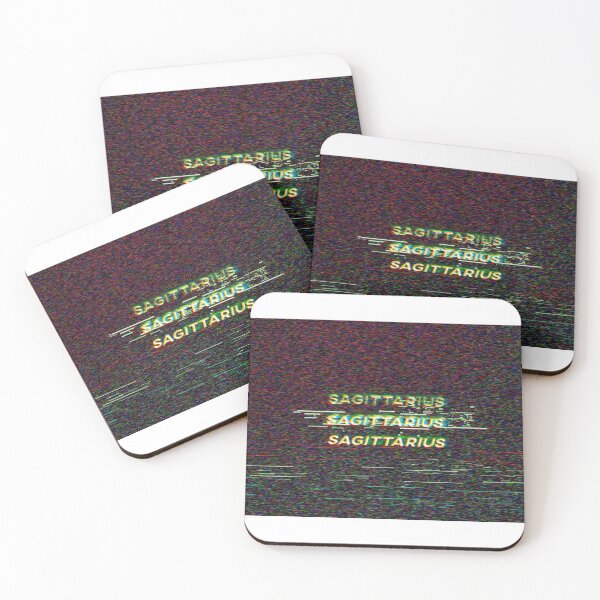 Item preview, Futuristic Sagittarius Zodiac Sign Text with a Glitch & Noise designed and sold by Cefani Musk.