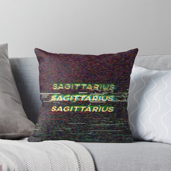 Item preview, Futuristic Sagittarius Zodiac Sign Text with a Glitch & Noise designed and sold by Cefani Musk.