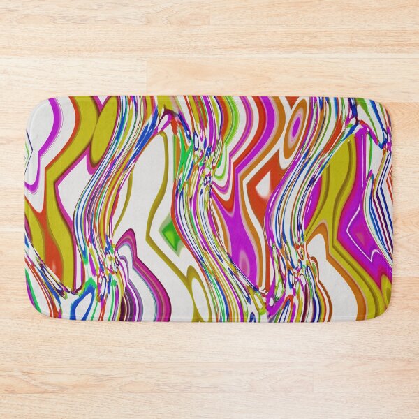 Item preview, Pink, Gold and White Wavy Vertical Pattern designed and sold by AMGImpressions.