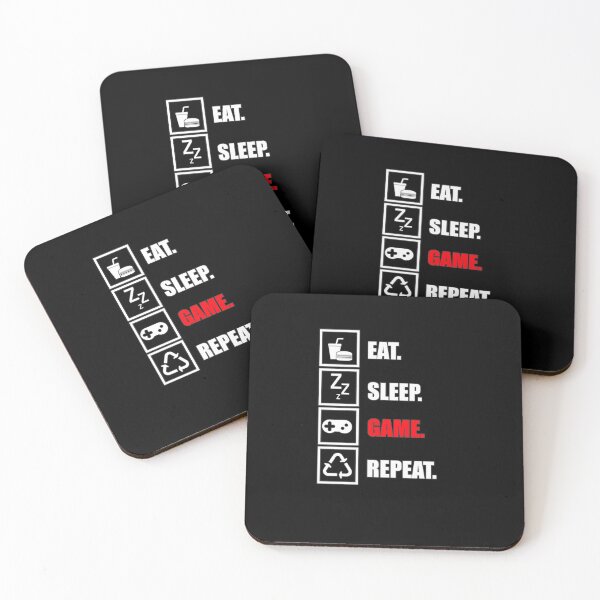 Item preview, Eat Sleep Game Repeat designed and sold by HoneyBadgerBox.
