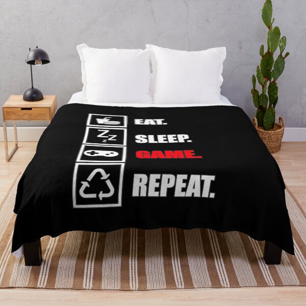 Item preview, Eat Sleep Game Repeat designed and sold by HoneyBadgerBox.
