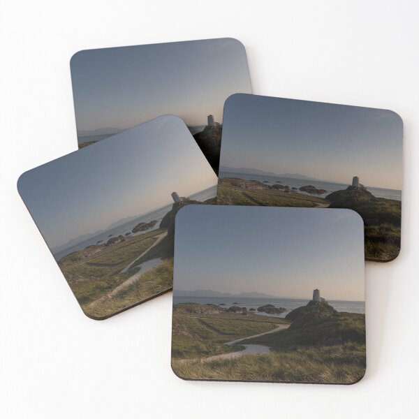 Item preview, Sunset over the Twr Mawr Lighthouse on Llanddwyn, Anglesey with Snowdonia on the horizon designed and sold by donandhiscamera.