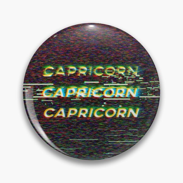 Item preview, Futuristic Capricorn Zodiac Sign Text with a Glitch & Noise designed and sold by Cefani Musk.