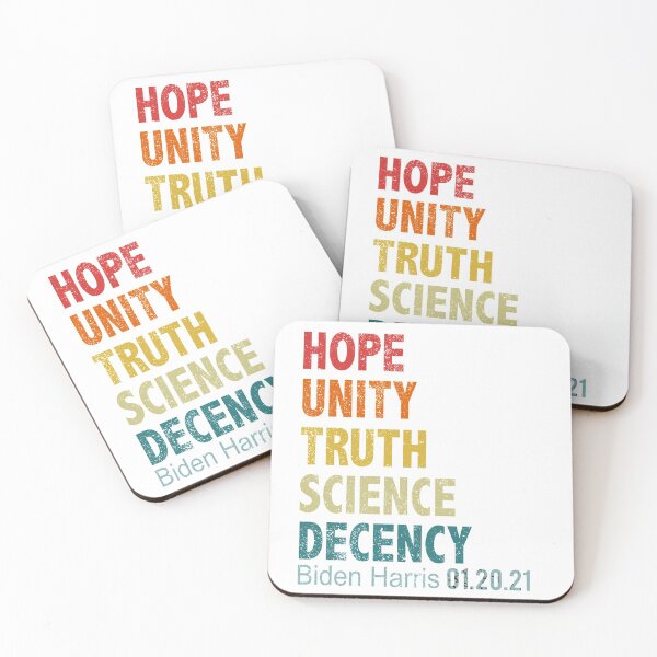 Item preview, Biden Harris Hope Unity Truth Science Decency -  Inauguration Day 2021 designed and sold by masterbones.