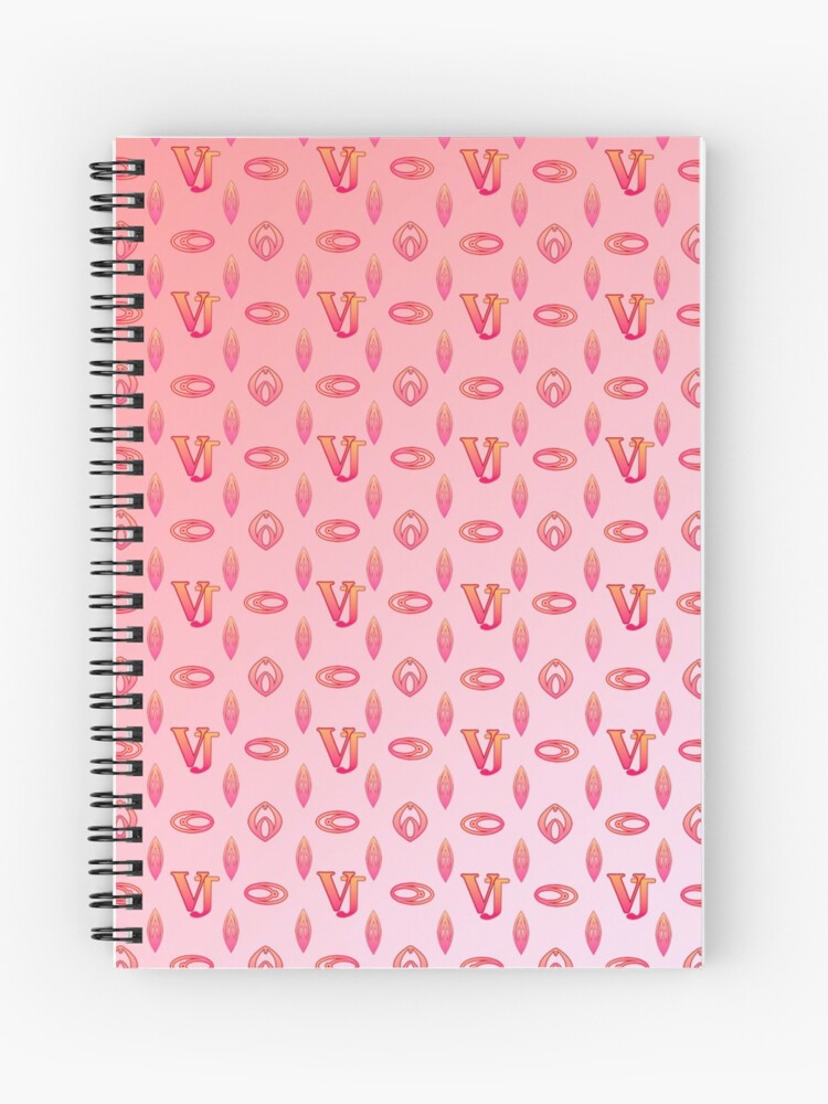 VJ Designer LV parody pattern Spiral Notebook for Sale by BoneArtPetite
