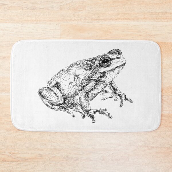 Item preview, Sitting frog, hand made drawing from InkByKate tattoo artist and designer designed and sold by InkByKateTattoo.